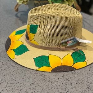 Hand Painted Mexican Hat - Panama style Hat